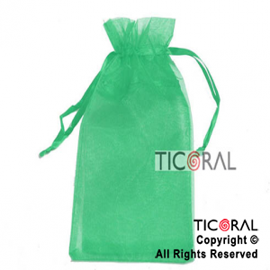 BOLSA VERDE ORGANZA 25X15CM HS2628-20 x 1